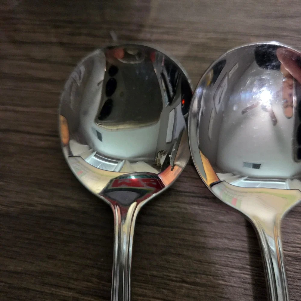 Wallace Casino 18/10 China Soup Spoons Set of 3 Silver‎ Tone Stainless Steel